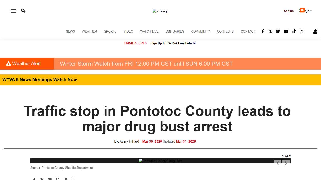 Traffic stop in Pontotoc County leads to major drug bust arrest | Local | wtva.com
