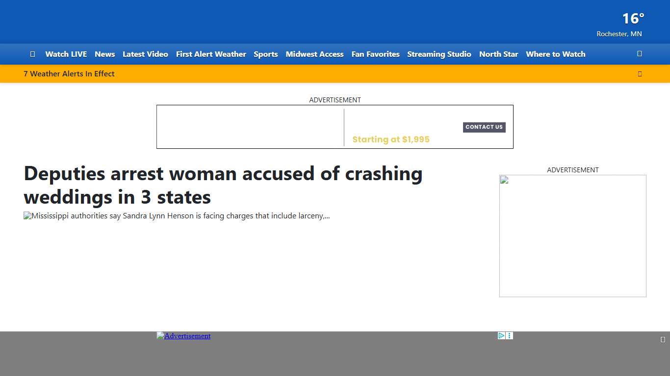 Deputies arrest woman accused of crashing weddings in 3 states